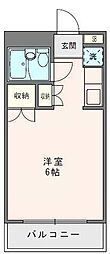 マウロア大磯 ワンルームの間取図画像