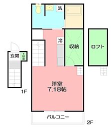 TAHITOLIEN ワンルームの間取図画像