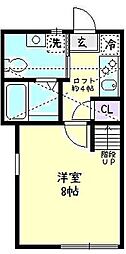 J-court湘南平塚 1Kの間取図画像