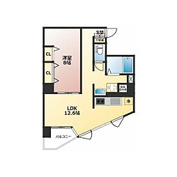 セゾン立野 1LDKの間取図画像