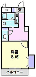 ペイサージュ 1DKの間取図画像