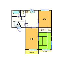セピアコートA 3DKの間取図画像