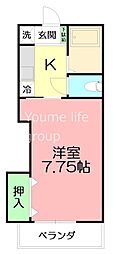 間取図画像 1K