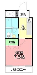 間取図画像 1K