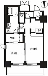 ステラ平塚 9階1LDKの間取り