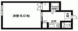 Chronos南矢名2番館 1Kの間取図画像