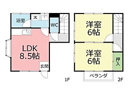 Three Arrows 2DKの間取り