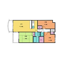 間取図画像 3LDK