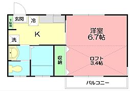 間取図画像 1K