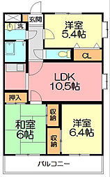 コート　菫野 2階3LDKの間取り