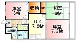 パレスコスモス 3DKの間取図画像