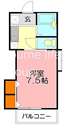 そらハウス 1Kの間取図画像
