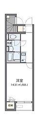 CLEINOプルメリア23 1Kの間取図画像