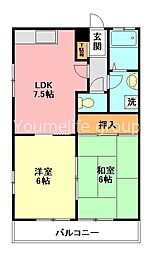 ファミール・K 2LDKの間取図画像