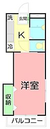 スヴニール 1Kの間取図画像