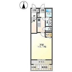 ロイヤルコート湘南 1Kの間取図画像