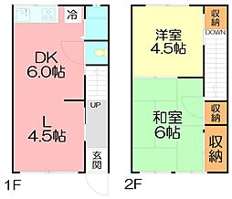 テラス蛍田 2LDKの間取図画像