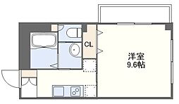 ＳＵＮパール駅前 4階1Kの間取り