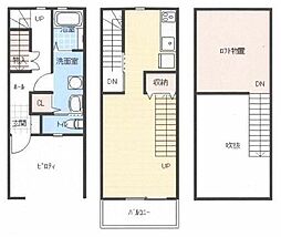 アーク天祐 1階ワンルームの間取り