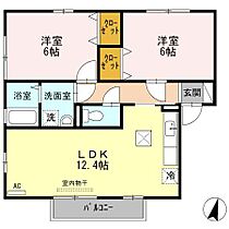 グリーンビレッジII　A棟  ｜ 佐賀県佐賀市巨勢町大字牛島（賃貸アパート2LDK・1階・55.47㎡） その2