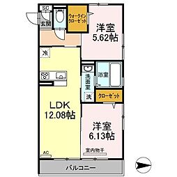 ラ・フェリーチェ 2階2LDKの間取り