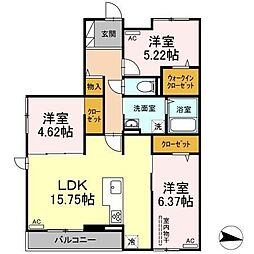 LapisLazuliA 3LDKの間取図画像