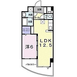 ヴィラコートラ・セーヌ 1LDKの間取図画像