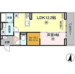 LUSSO5 1LDKの間取図画像