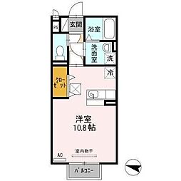 エラン与賀 ワンルームの間取図画像