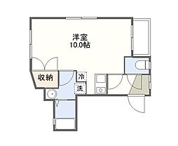 ハピネス桜馬場 3階ワンルームの間取り