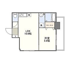 （仮称）稲荷町Mマンション 6階1LDKの間取り