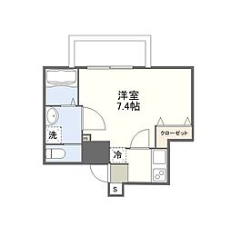 （仮称）稲荷町Mマンション 8階1Kの間取り