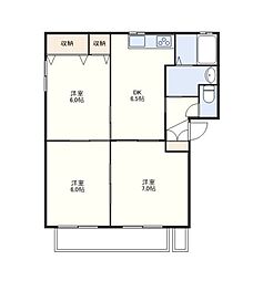 ハイムエッセン 3DKの間取図画像