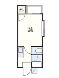 RinWood1 ワンルームの間取図画像