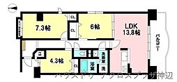 サンシティ霞町 3LDKの間取図画像