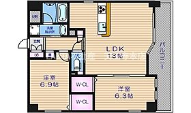 ガーデンコート烏ヶ辻 402 ｜ 大阪府大阪市天王寺区烏ケ辻1丁目2-5（賃貸マンション2LDK・4階・59.19㎡） その2