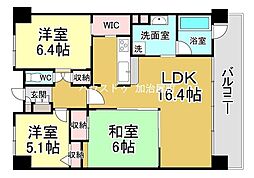 Fステージ県庁南 3LDKの間取図画像