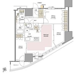 プラウド町屋 3LDKの間取り