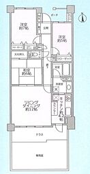 グローリオ西新井 3LDKの間取図画像