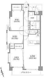 ダイアパレス八広花水木通りトリニティ 3LDKの間取図画像