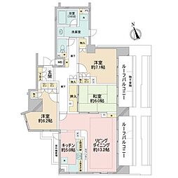 LEGEND松が谷 3LDKの間取図画像