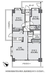 サントーア小岩 3LDKの間取図画像