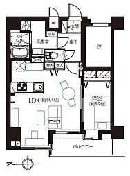 ウィン南千住エクシオン 1LDKの間取図画像