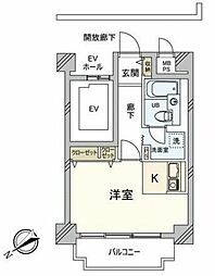 サンコート池袋 1Kの間取図画像