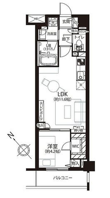 南西向きバルコニーで明るく風通しの良い室内。全居室収納完備で室内の荷物もすっきり片付きます。