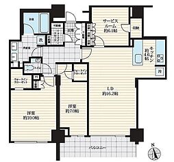 シティテラス目白D棟 2SLDKの間取図画像