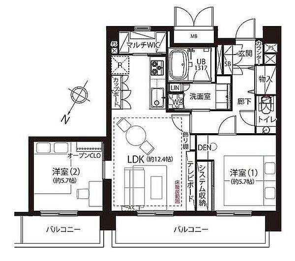 間取りを拡大表示