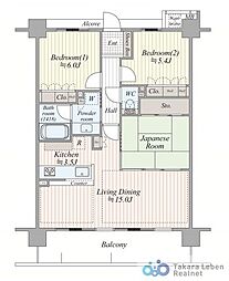サーパス広丘 3LDKの間取図画像