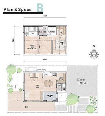 間取り 富山市婦中町田島　新築戸建　全4棟　B号棟