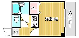 ベルメゾンK 1Kの間取図画像